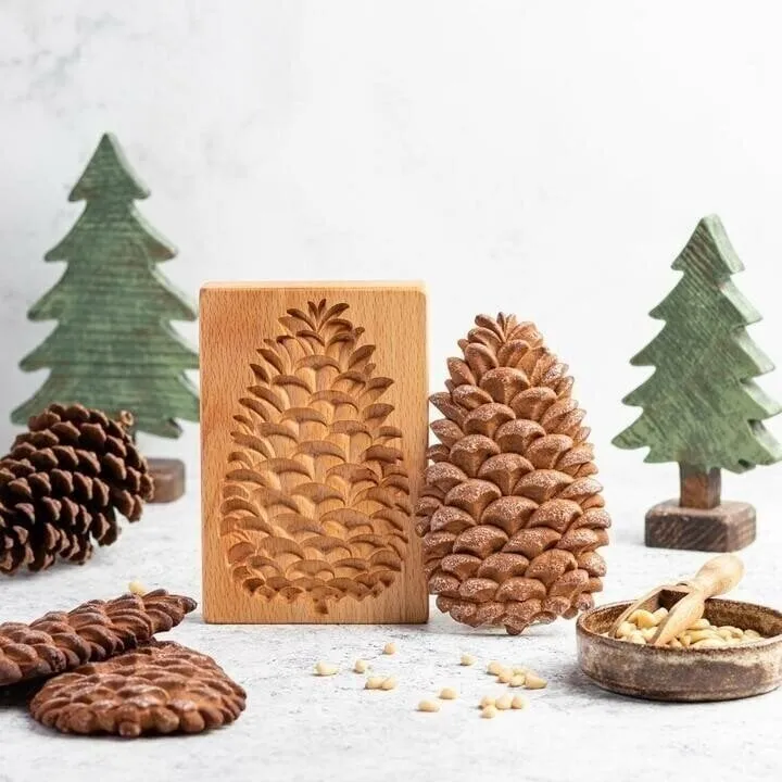 Carved Wooden Gingerbread Cookie Mold
